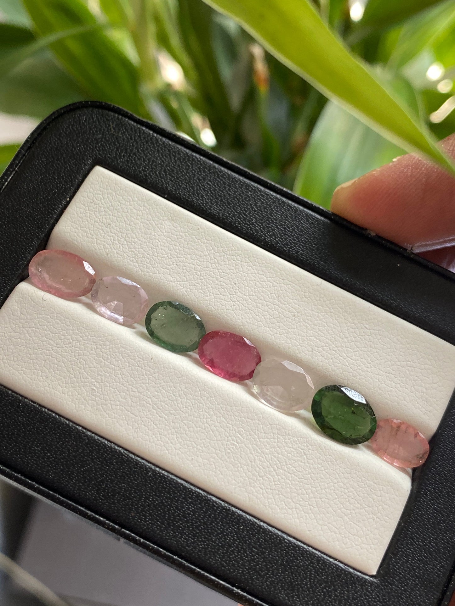 Lovely Rare Multi Tourmaline oval cutstones pcs 7 wt 6.50 cts 8x5.7mm-9.5x7.3mm tourmaline cuts ovals cutstones pink  tourmaline