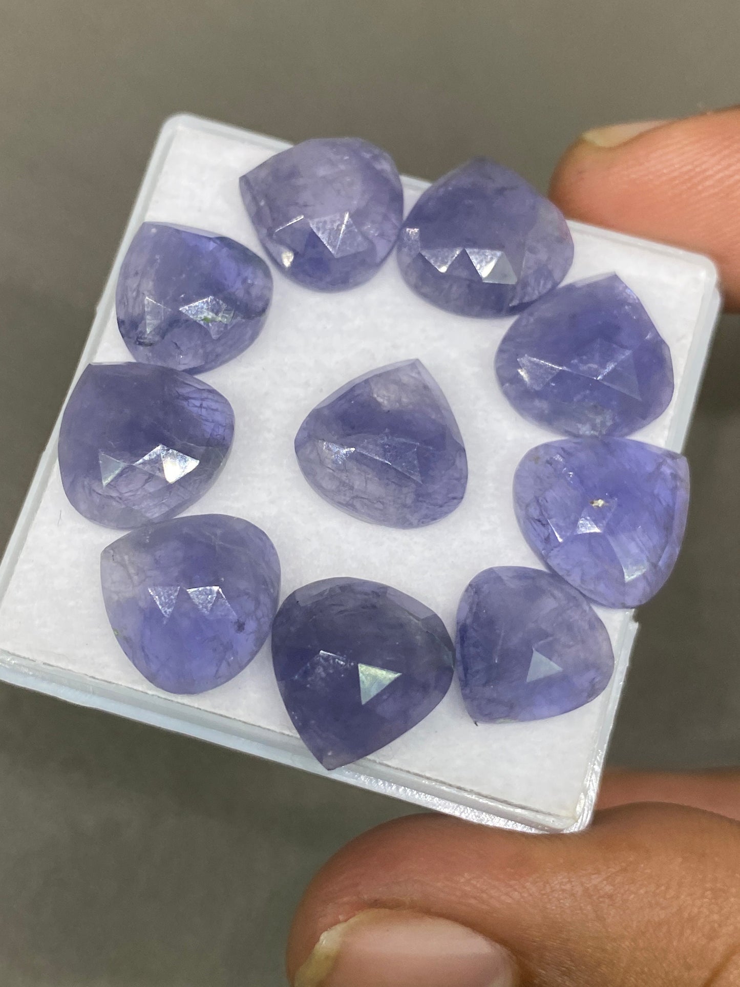 Stunning Rare iolite heart rosecut aaa quality wholesale lot fine quality weight 39 carats size 11-12mm pcs 10 iolite rosecut