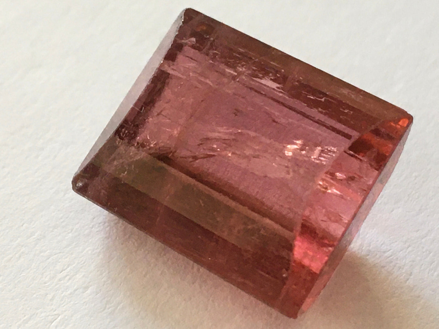 Very rare nice pink tourmaline cutstone faceted on the top weight 21.5 carats size 17x14mm rare huge size tourmaline cut for ring pendant