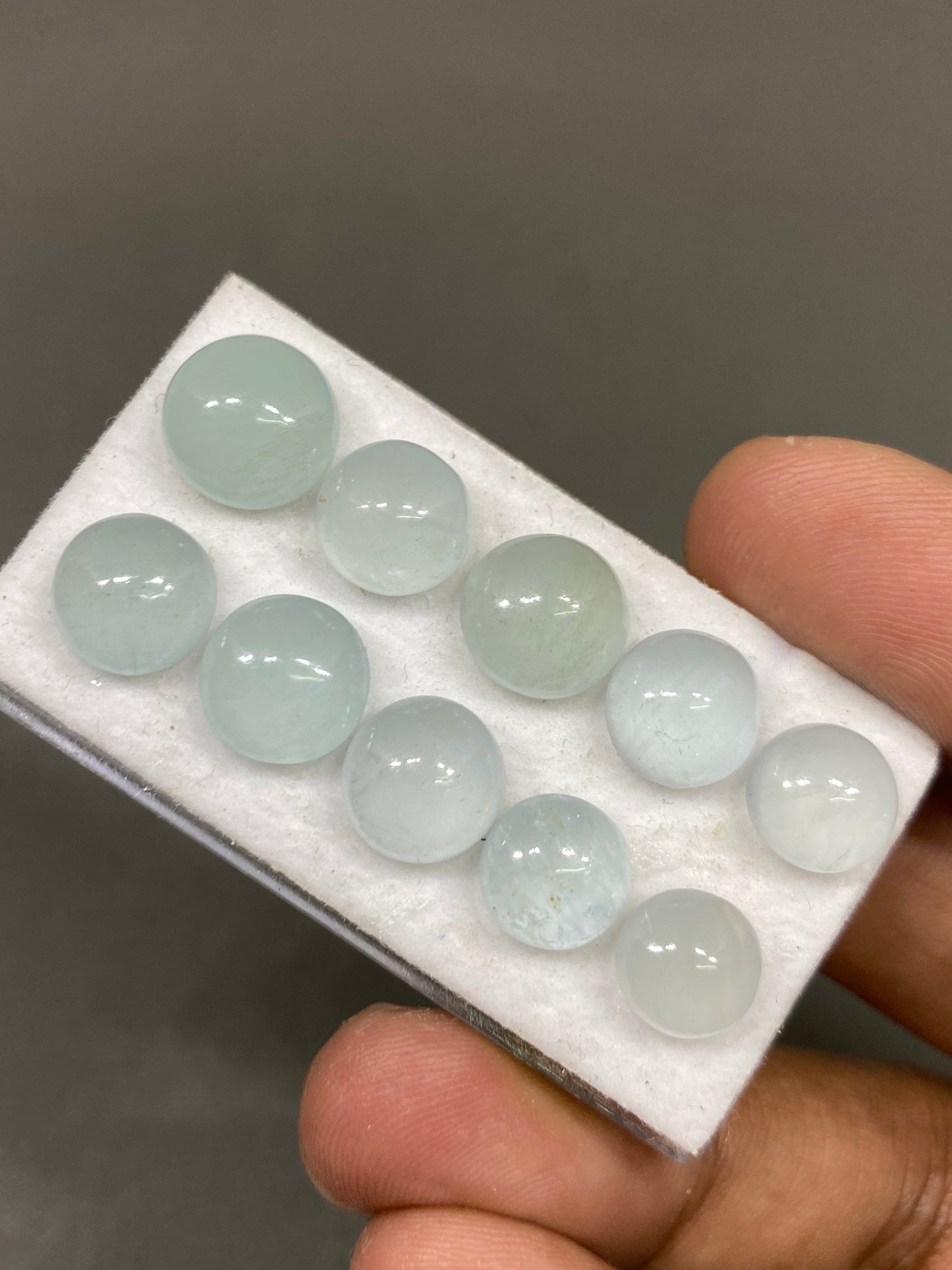 Milky Aquamarine round cabochon 8-10mm weight 35 carats beautiful aquamarine cabochons pcs 10 cute natural aquamarine cabochon