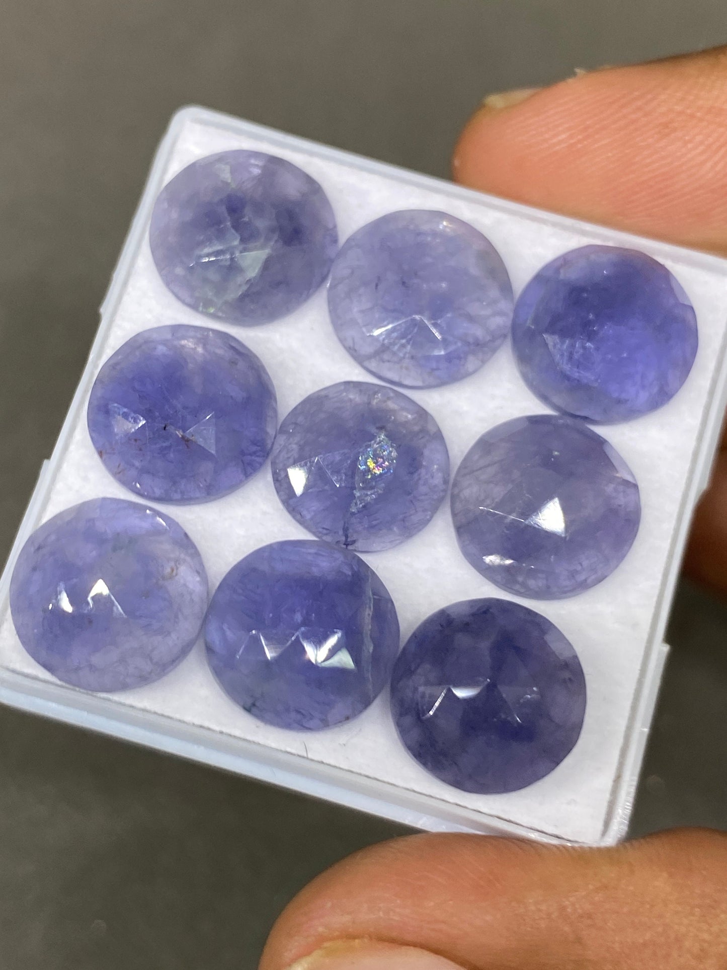 Wonderful Rare iolite rosecut round wholesale lot weight 37 carats size 12mm pcs 9 iolite rosecut