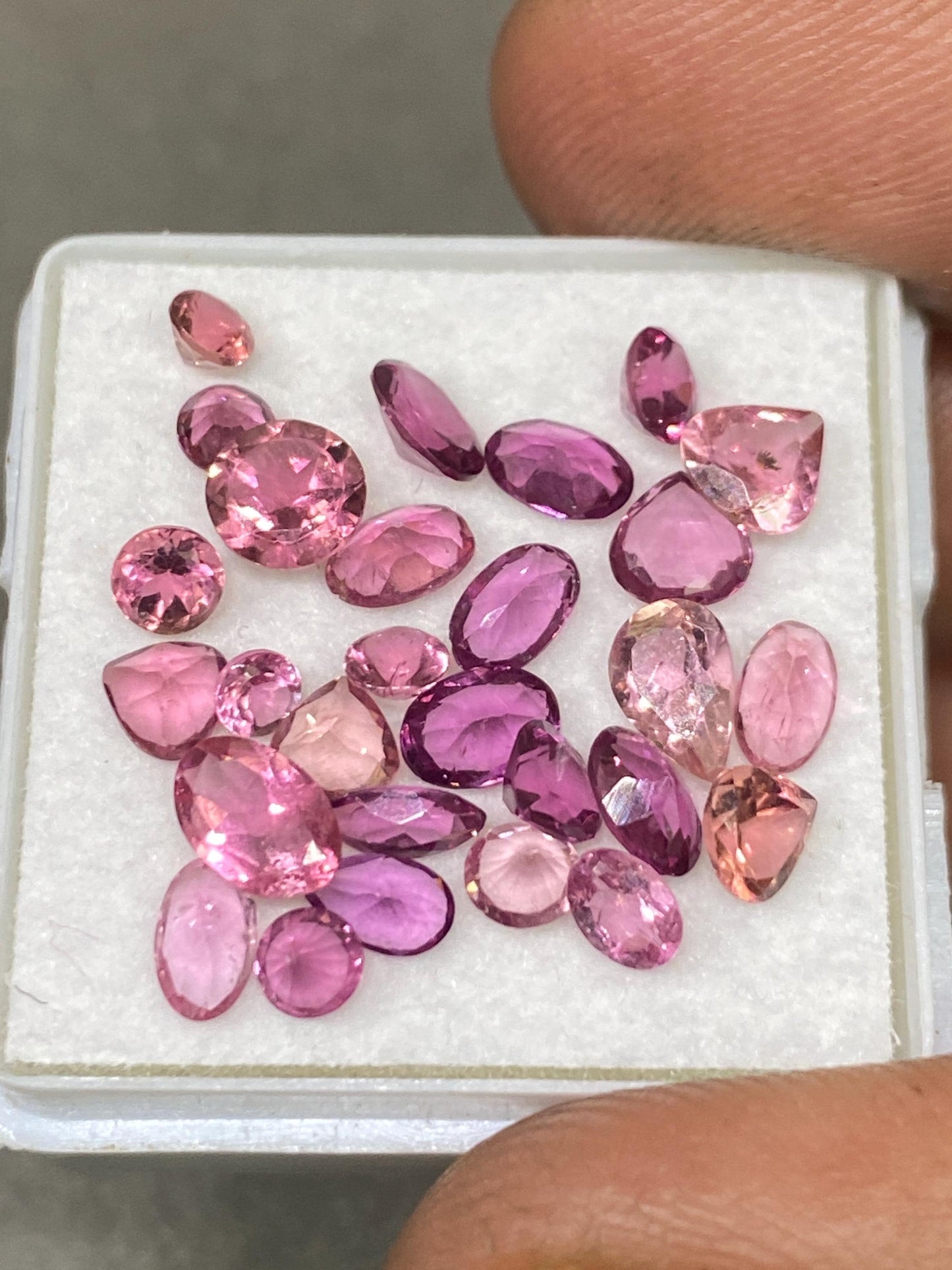 Stunning Rare Pink Tourmaline cut stones cutstones pcs 28 wt 6.55 cts size 2.2mm-6x4mm  tourmaline cuts octagons cutstones pink  tourmaline