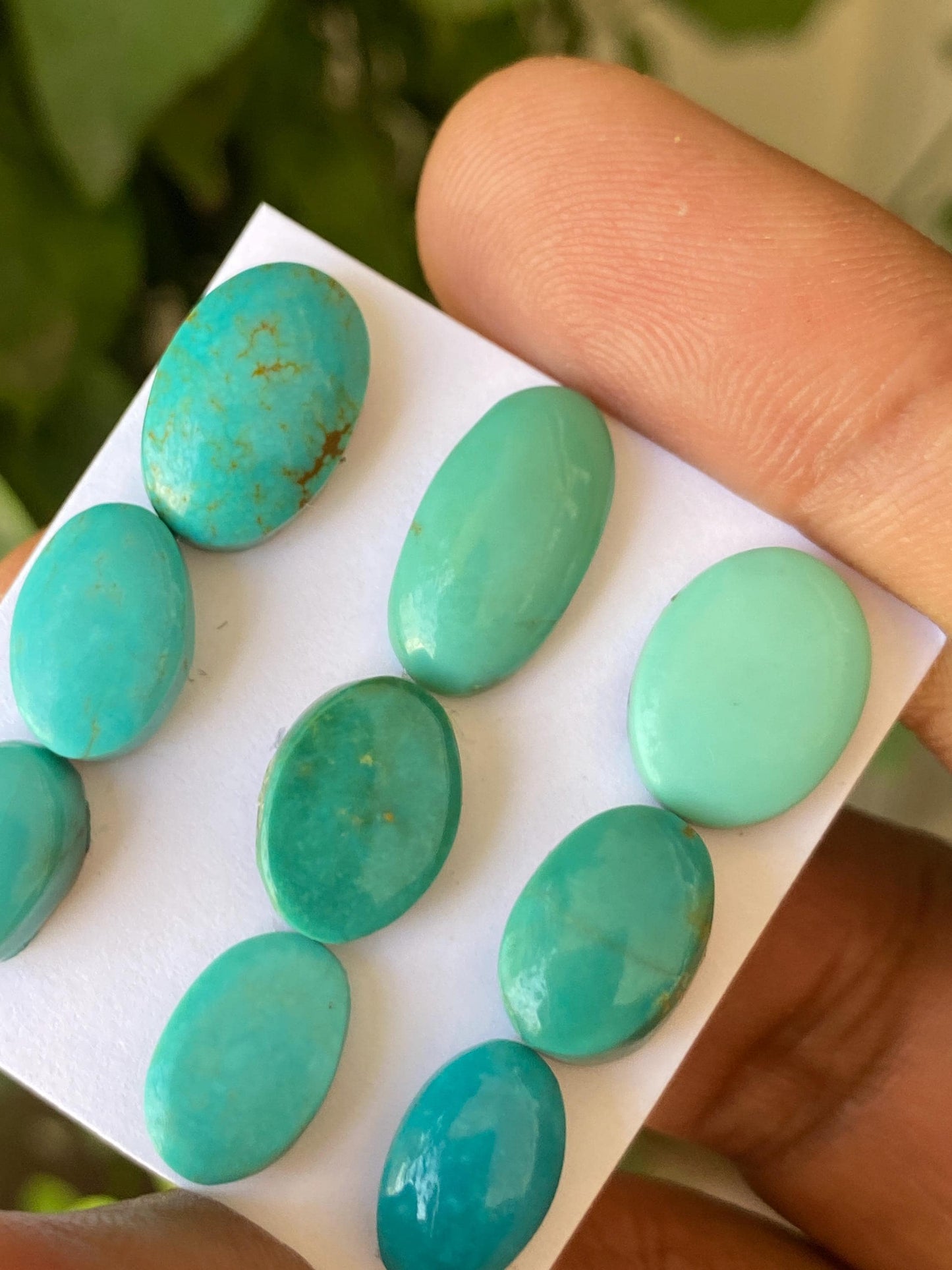 Stunning rare Arizona  mines Turquoise cabochons  natural smooth polished ovals pcs 9 wt 39.35 carats 11x8-16x8mm  turquoise cabochons