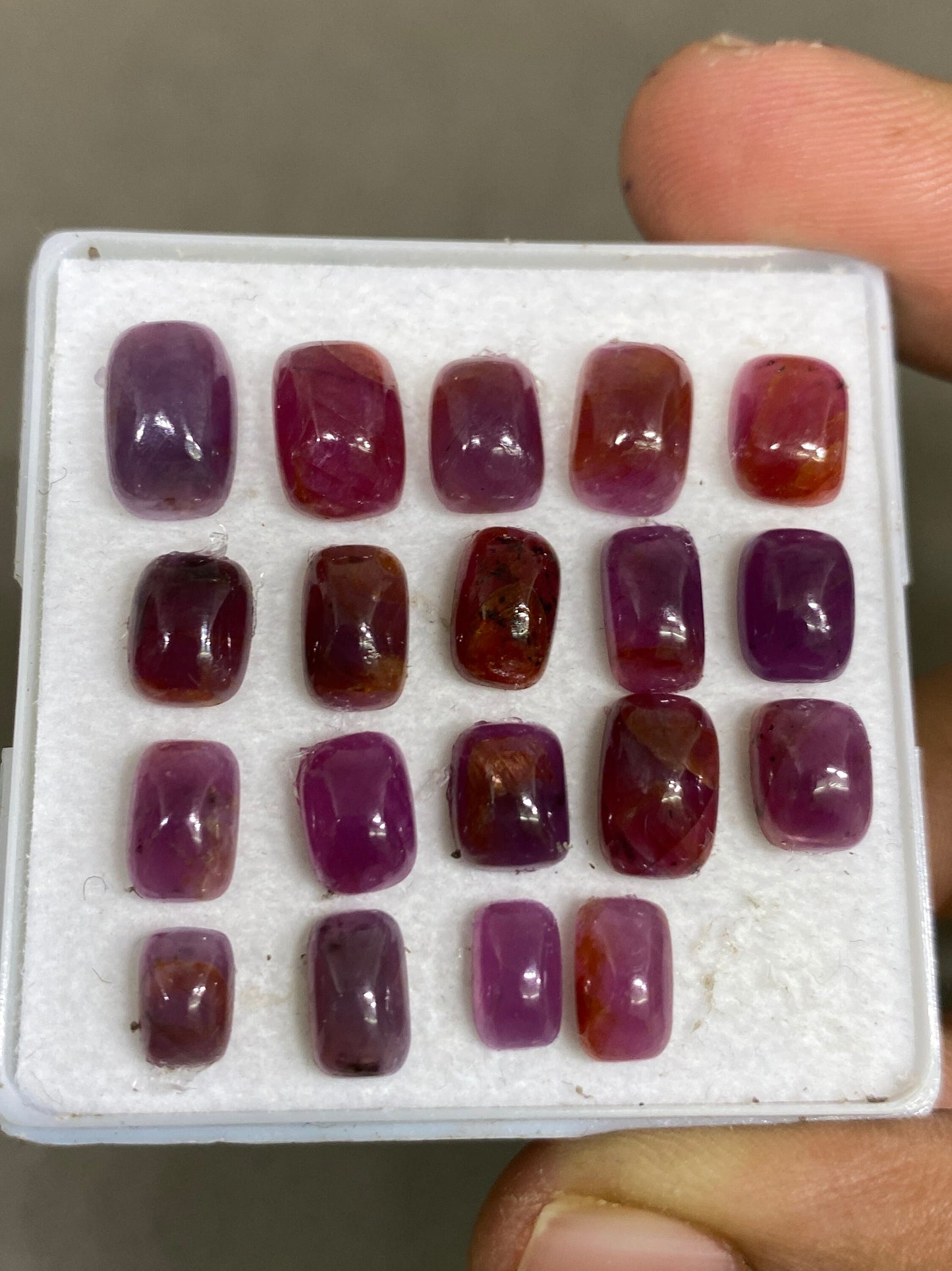 Very rare natural Ruby Cushion Cabochon  ruby beautiful  Natural ring wt 48 carats Pcs 19 size 7x5-16x7mm Unheated untreated ruby sugerloaf