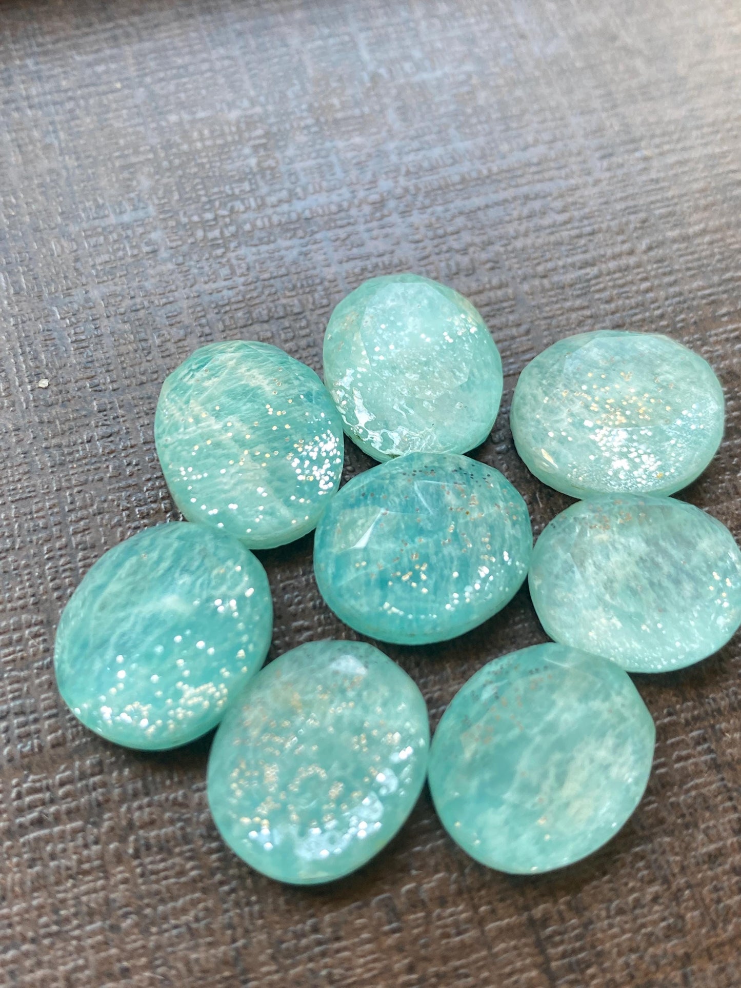 Amazonite crystal silver druzy inside  oval rosecut double pcs 8 wt 57.60 cts  size 14x12mm oval amazonite crystal faceted doublet