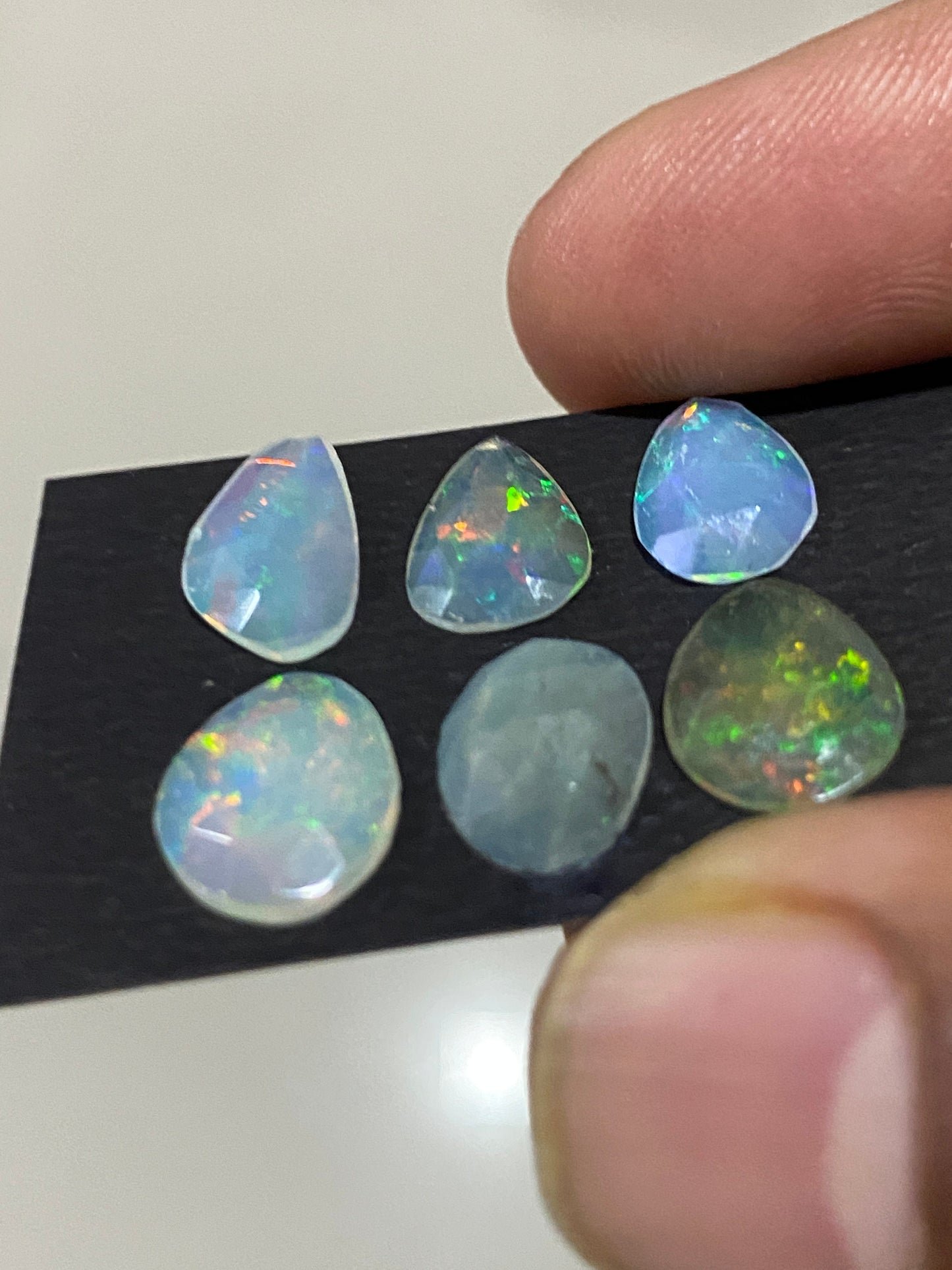 Attractive rare Ethiopian opal rosecut Welo opal rosecut aaa quality wt 6 carats pcs 6 size 10x8mm-13x7mm rosecut opal natural opal rosecut