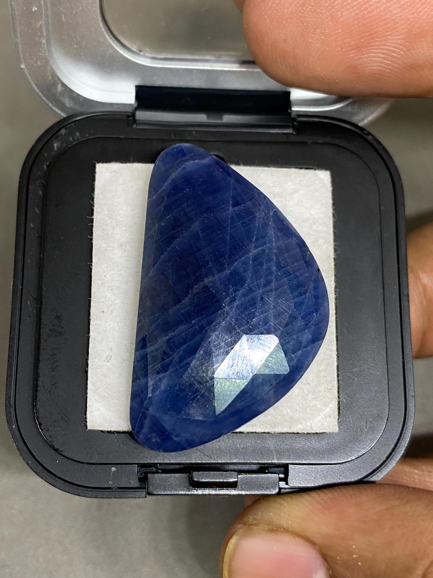 Rare blue sapphire rosecut weight carats pcs 1 size blue sapphire rosecut  fancy shape pendant supply