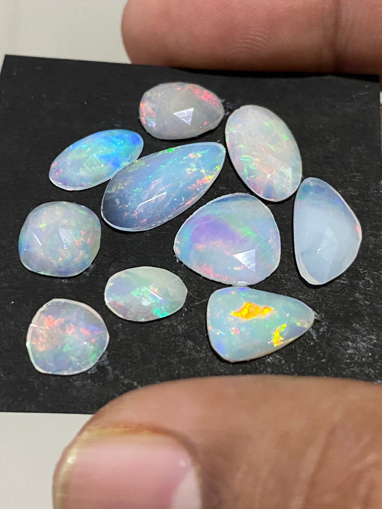 Fascinating Ethiopian opal rosecut Welo opal rosecut aaa quality wt 10 cts pcs 10 size 8mm-15x8mm  rosecut opal fire natural opal rosecut