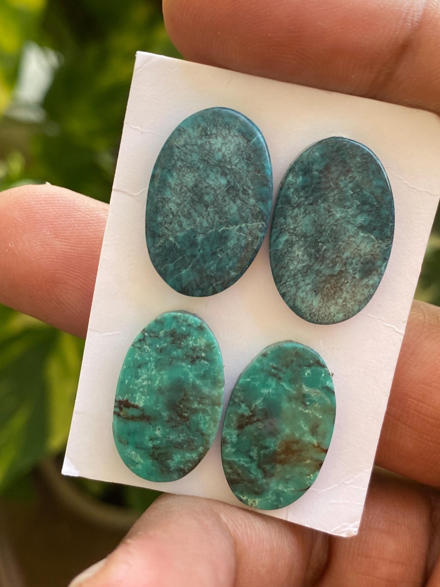 Awesome Turquoise pairs natural hubei mines smooth textured cloud mountain pcs 4 wt 37 carats 21x13mm-22x14mm turquoise earrings supply