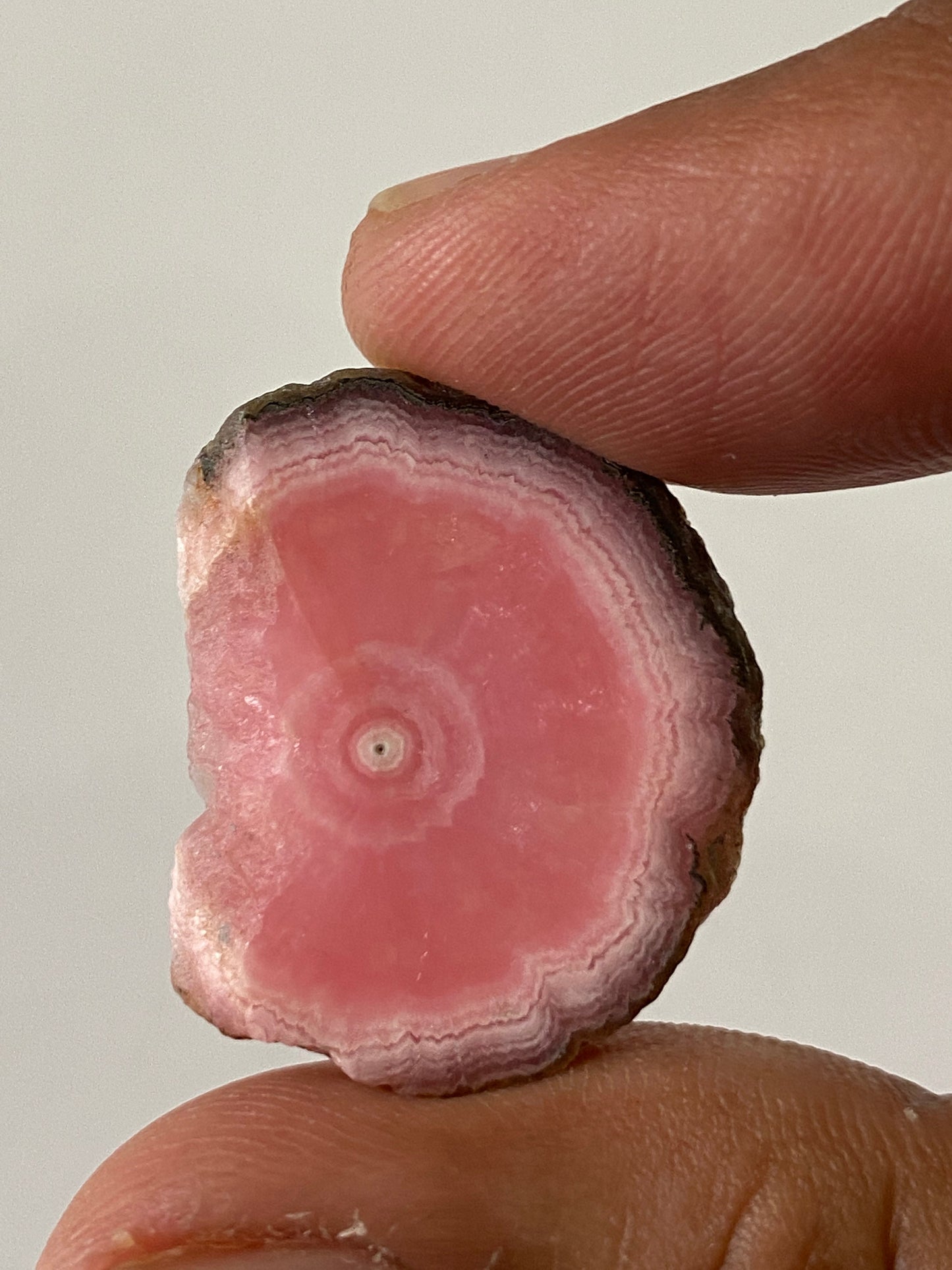 High quality rhodochrosite slice watermelon smooth polished wt  26 carats size 27x23mm one of a kind very rare