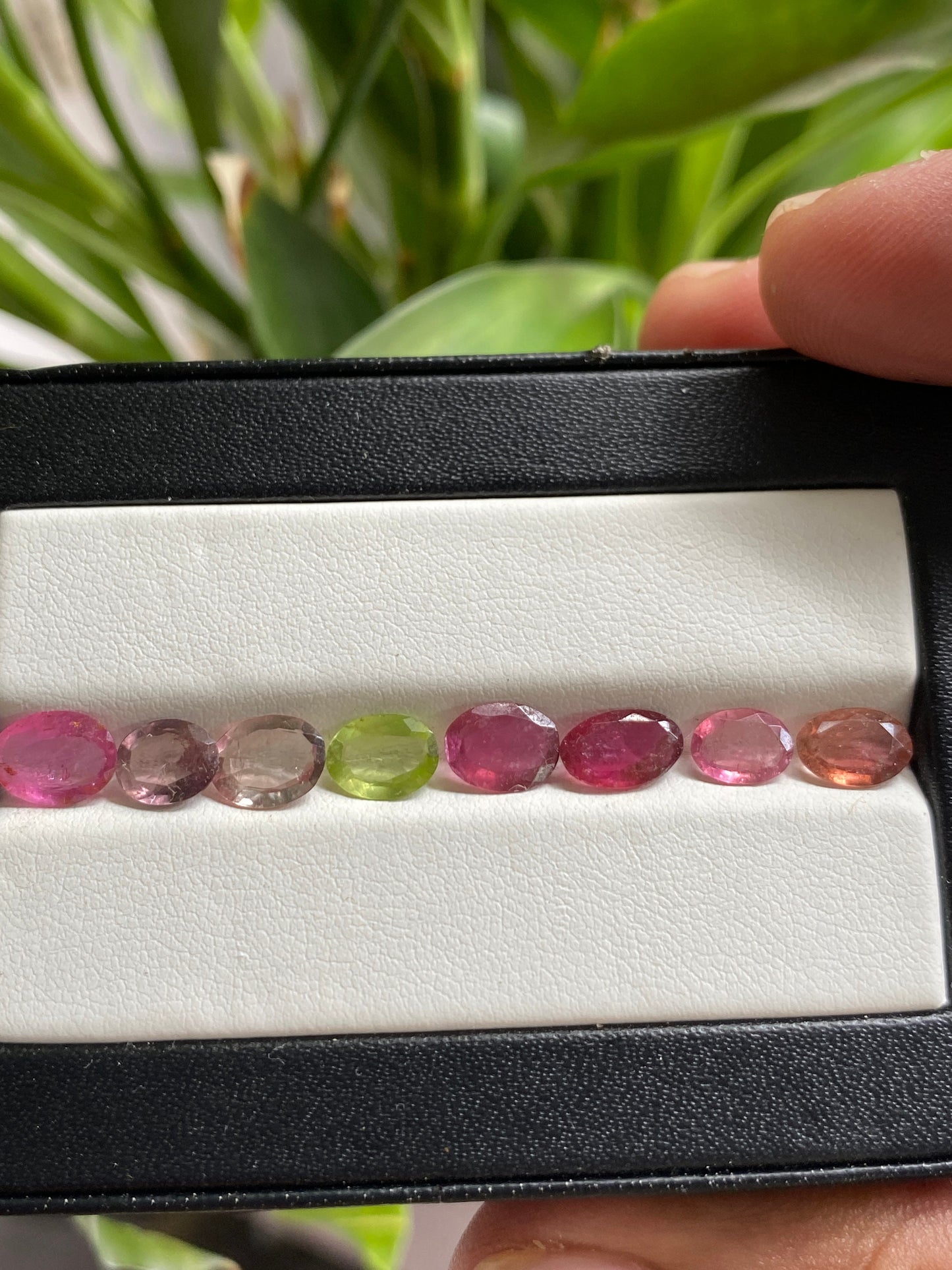 Attractive Rare Multi Tourmaline oval cutstones pcs 8 wt 7.40 cts 6.3x4mm-8x6mm tourmaline cuts ovals cutstones pink  tourmaline