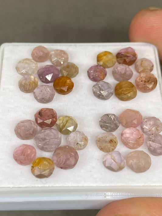 Wow rare Burma mines spinel round shape rosecut weight 20 carats size 5mm-6mm pcs 32 spinel round cabochons