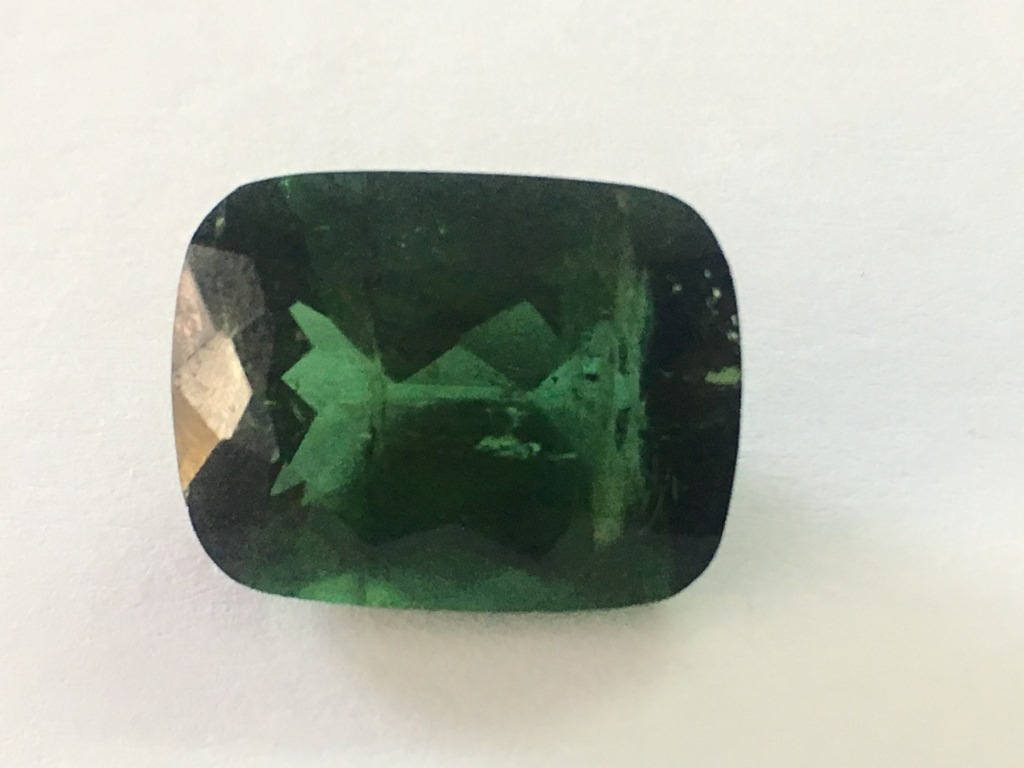 Green Tourmaline huge size cushion facet gem tourmaline weight 12.5 carats cushion  ring supply huge rare tourmaline