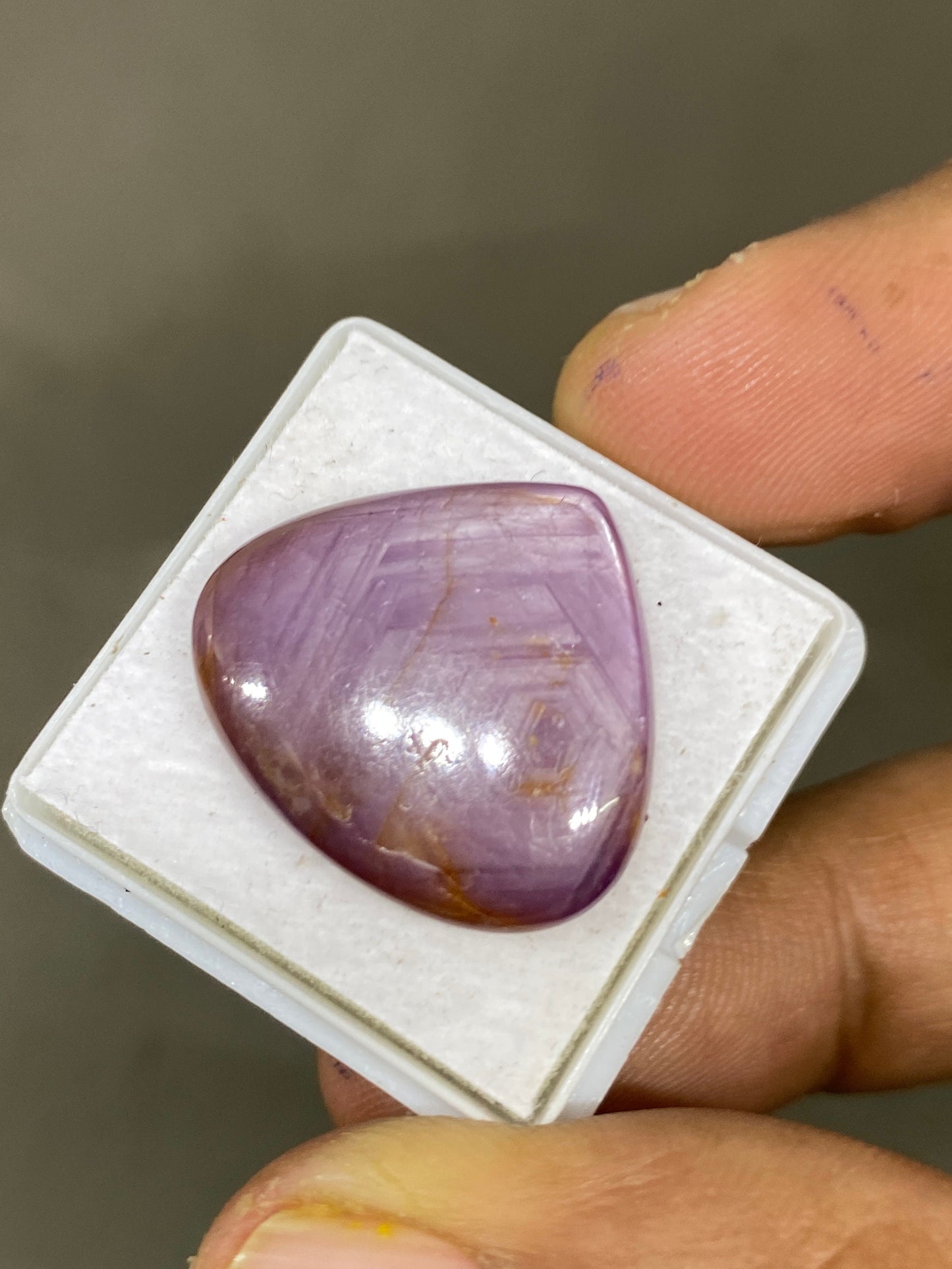 Rare natural Star sapphire Trillion Cabochon sheen  ruby trillion ruby Natural wt 23 carats size 22x20mm Pendant Unheated untreated sapphire