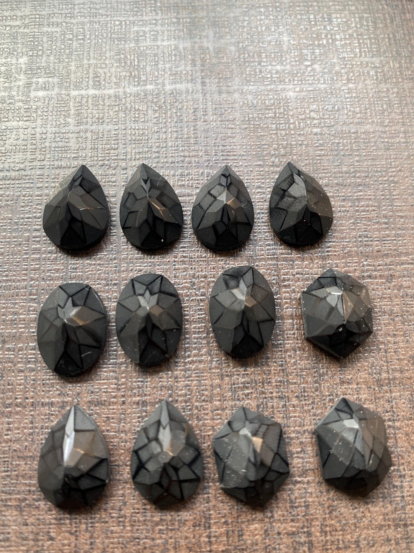 Rare Precision cut black spinel oval cut stones amazing quality pcs 12 weight 91  carats size 14x10mm black spinel cutstones