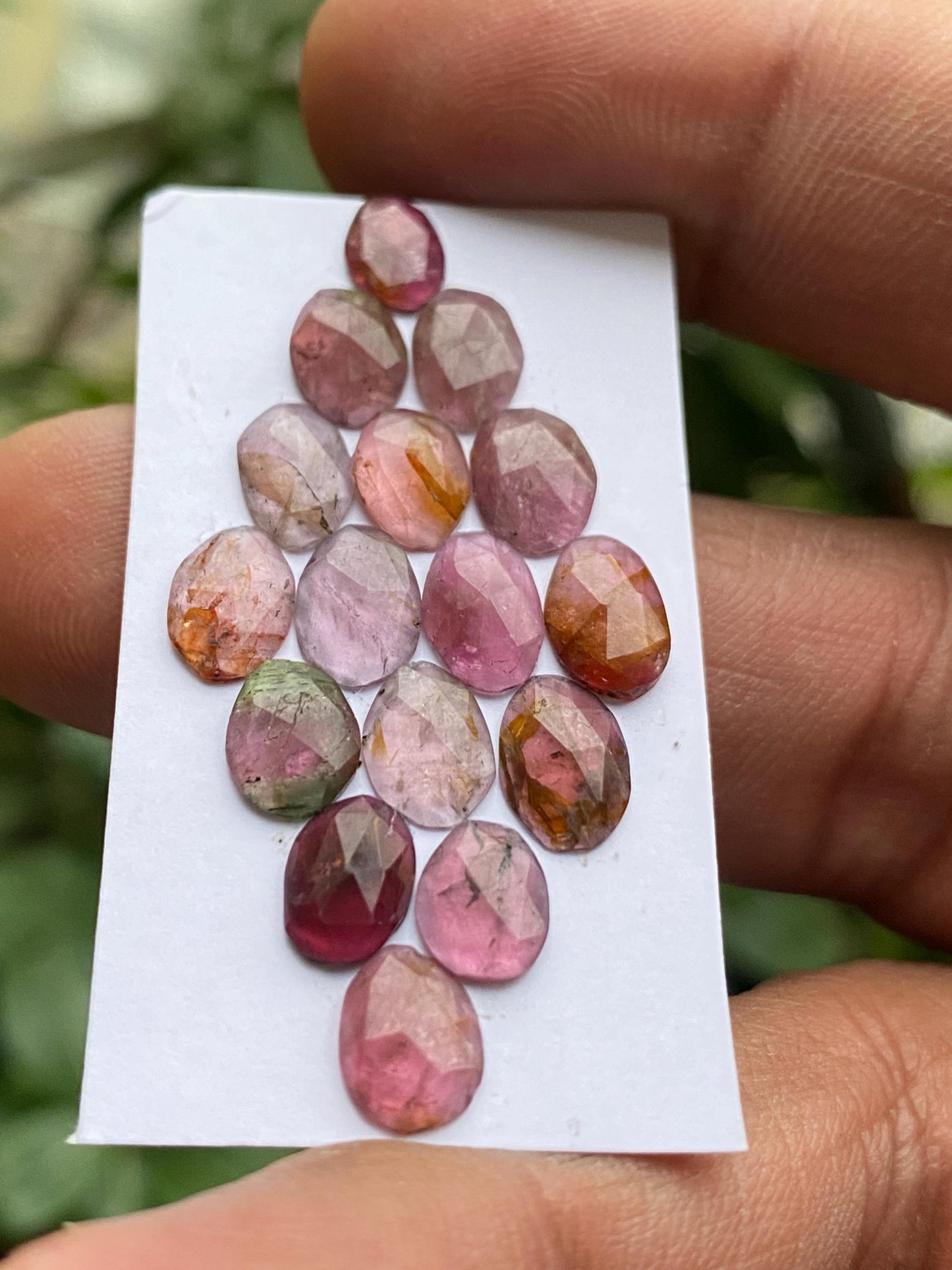 Stunning pink tourmaline Rosecuts wt 11.10 carats size 8x5.8mm-8.8x6mm Pcs 16 rosecut pink tourmaline lot