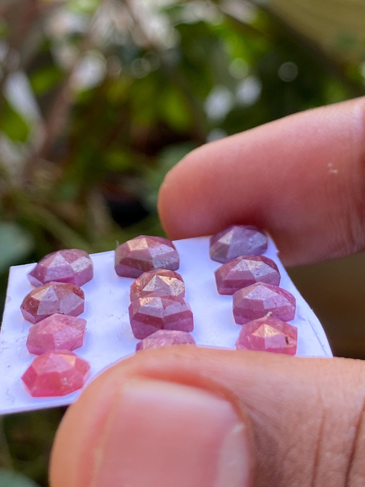 Impressive  Rare Kenya mines ruby hexagon step cut wt 18.30 cts  pcs 12 size 6.8x6.5mm-9.1x8mm ruby stepcut hexagon flatbacks