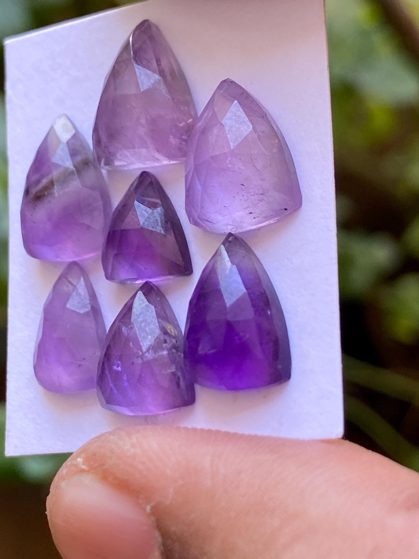 Stunning rare amethyst rosecut fancy shield shapes amethyst pendant supply weight 21.80 carats pcs 7 size 9.5x8.3mm-12x10mm rosecut amethyst