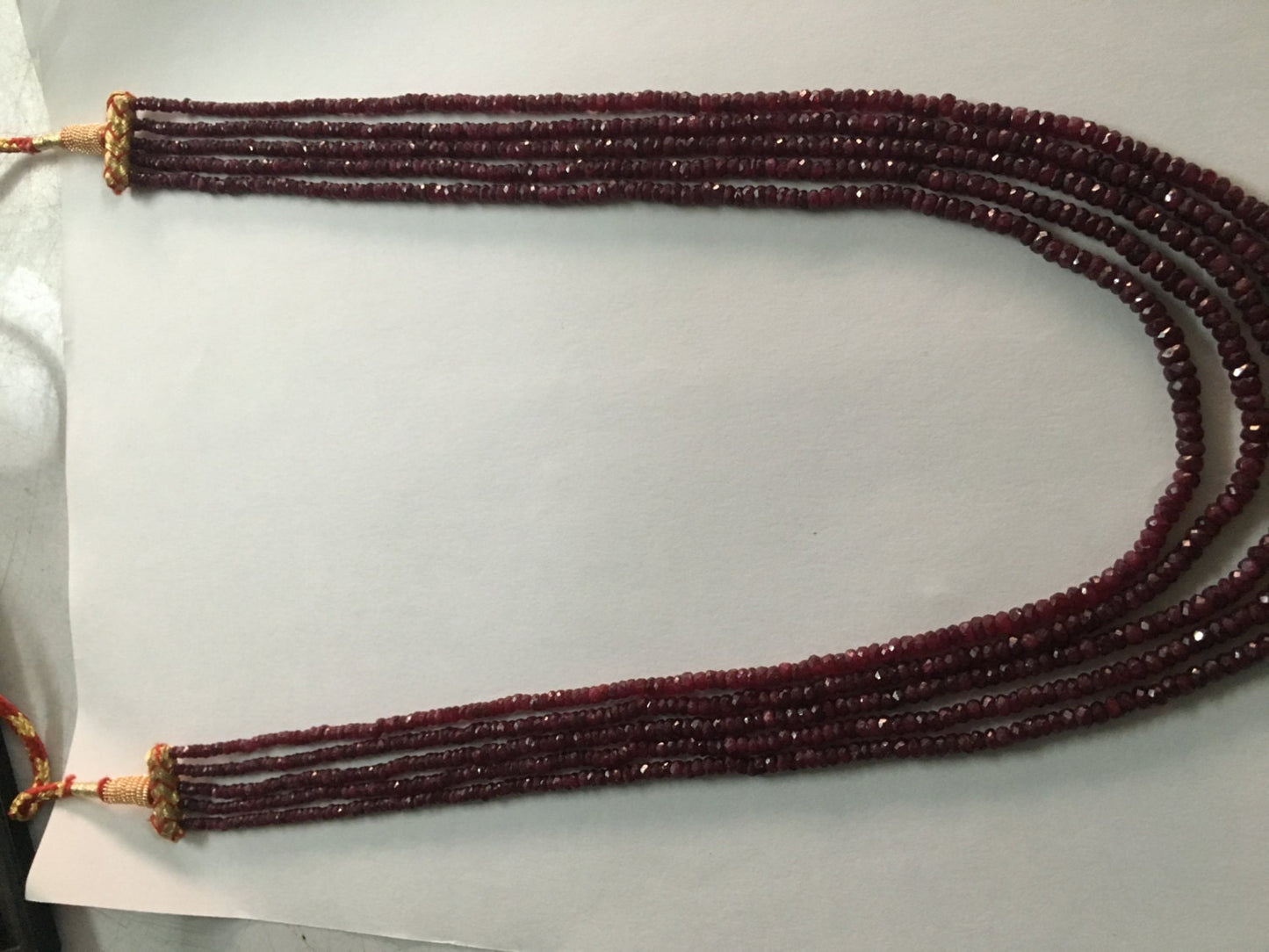 Ruby longido beads faceted size 3-4mm 120 carats 14 inches to 16 inches  unheated ruby beads necklace ruby faceted beads longido mines