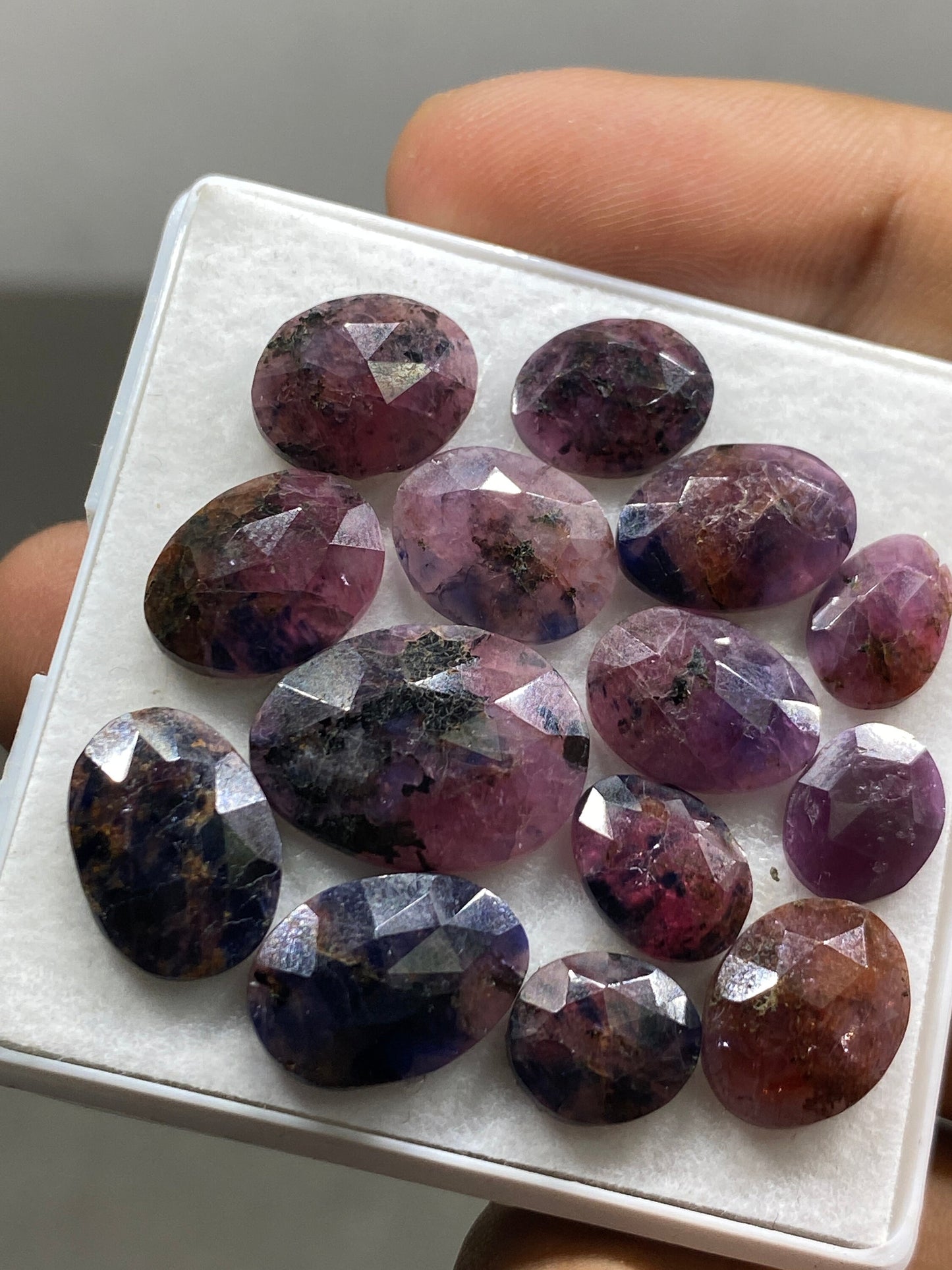 Vivacious Rare winza mines pretty bicolor pink sapphire rosecut ovalish weight 63 cts pcs 14 size 10x8-14x10mm sapphire rosecut gems