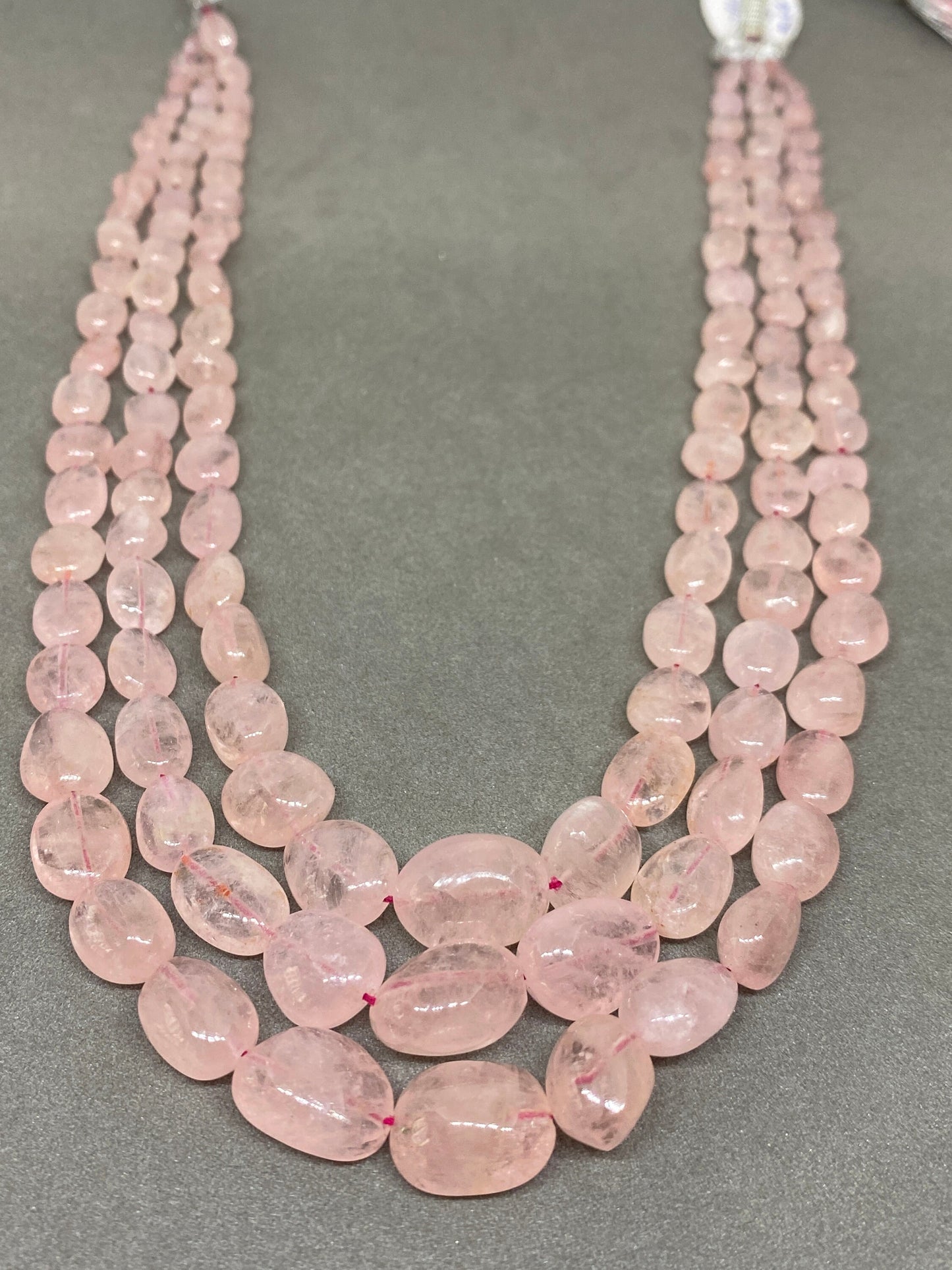 Extremely rare morganite nuggets necklace smooth polished 650 cts rare natural pink aquamarine nuggets Size 7x6mm-17x13mm morganite necklace