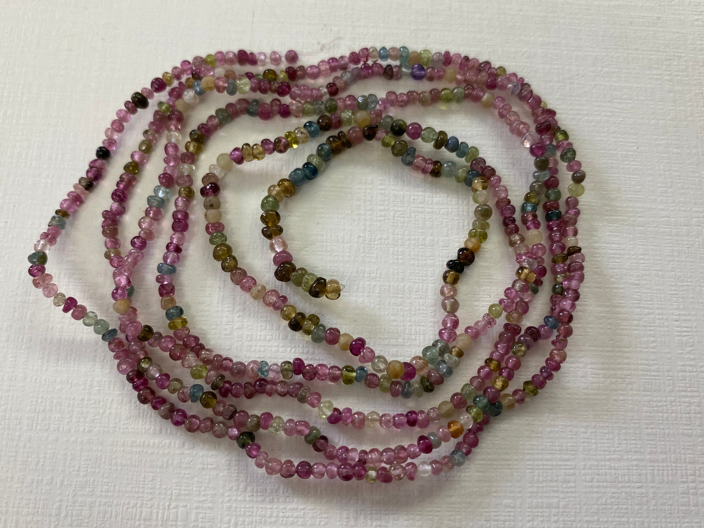 Pink multi Tourmaline beads Natural tourmaline beads small size 2mm-3mm Weight 44 carats Length 34 inches  Wholesale lot